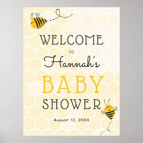 Bee Baby Shower Welcome Sign