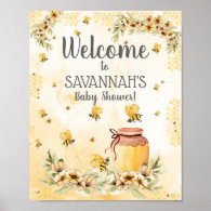 Bee Baby Shower Welcome Sign 8x10