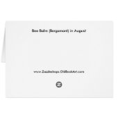 Bee Balm (Bergamont) in August Cards (Back Horizontal)