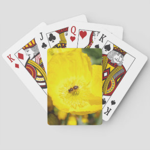 Bee Bathed in Yellow  Poker Cards