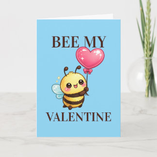 Bee be My Valentine Pun Humor Holiday Card
