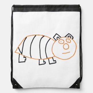 Bee Bear Drawstring Bag