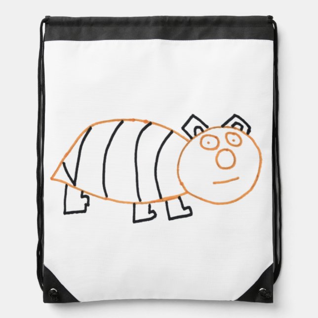 Bee Bear Drawstring Bag (Front)