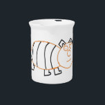 Bee Bear Pitcher<br><div class="desc">A bee in a bear costume doodle on a Milk Jug</div>