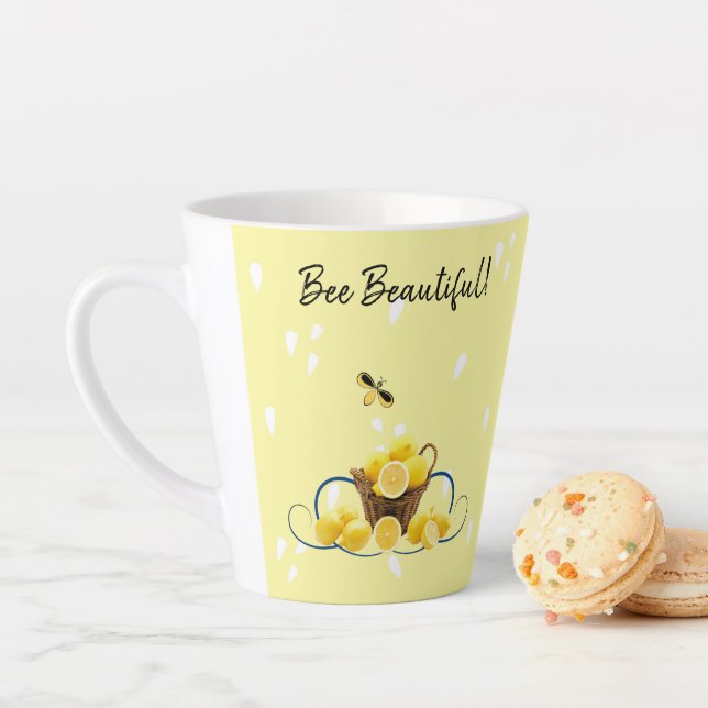 Bee Beautiful Latte Mug (In Situ)