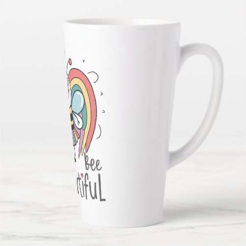 Bee Beautiful rainbow sweetheart Latte Mug