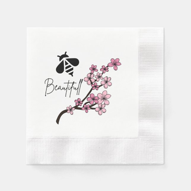 bee beautifull napkins (Front)