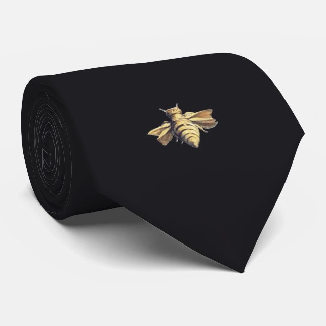 Bee - bee - black - neck tie (Rolled)