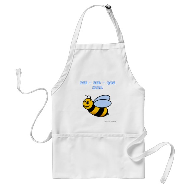 bee bee que king cooking barbecue father dad's adult apron (Front)
