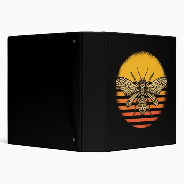 Bee Beekeeper Beekeeping Retro Gift 3 Ring Binder (Background)