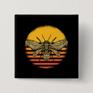 Bee Beekeeper Beekeeping Retro Gift Button