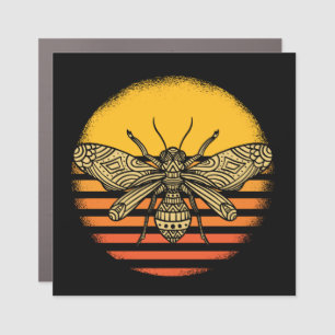 Bee Beekeeper Beekeeping Retro Gift Car Magnet
