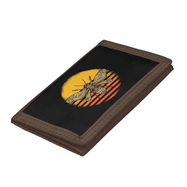 Bee Beekeeper Beekeeping Retro Gift Trifold Wallet (Bottom)