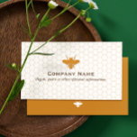 Bee BeeKeeper Honey Apairist Business Card<br><div class="desc">Simple elegant design featuring bee vector silhouette. Easily change backside color if desired.</div>