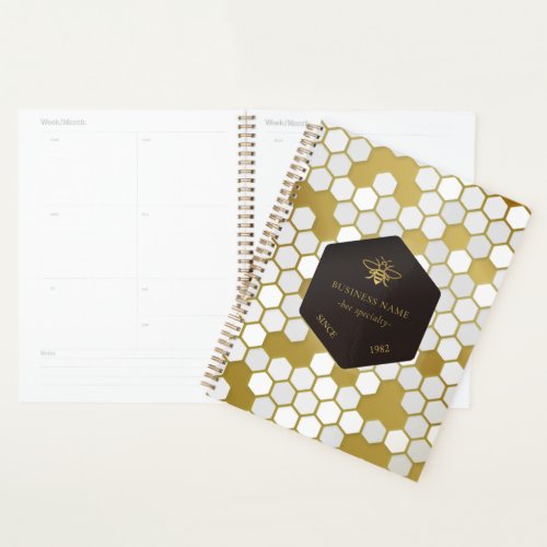 Bee BeeKeeper Honey Apairist Gold Black Planner