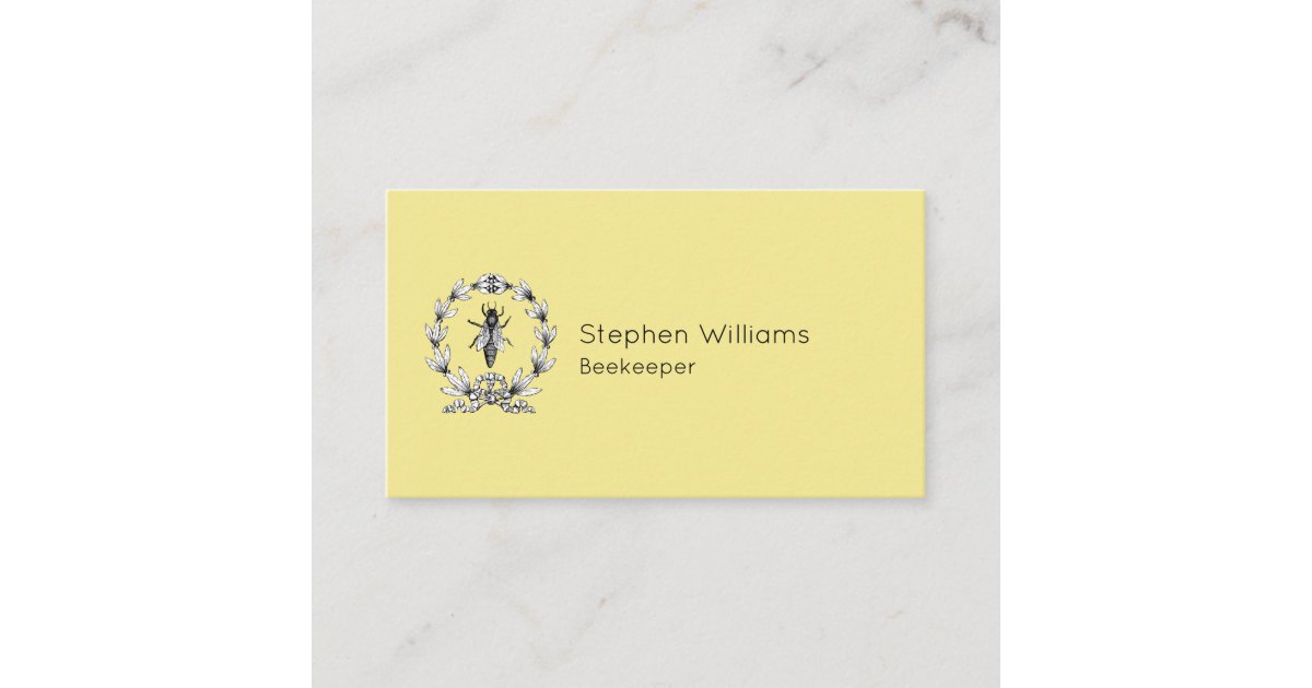 Bee Beekeeper Honey Apairist Queen Bee Business Card Zazzle Com