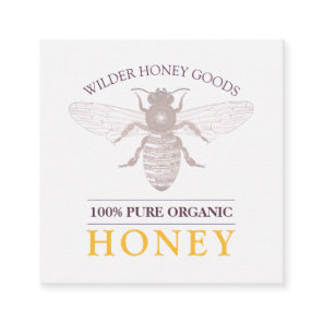 Bee Beekeeper Honey Apiary Square Business Card