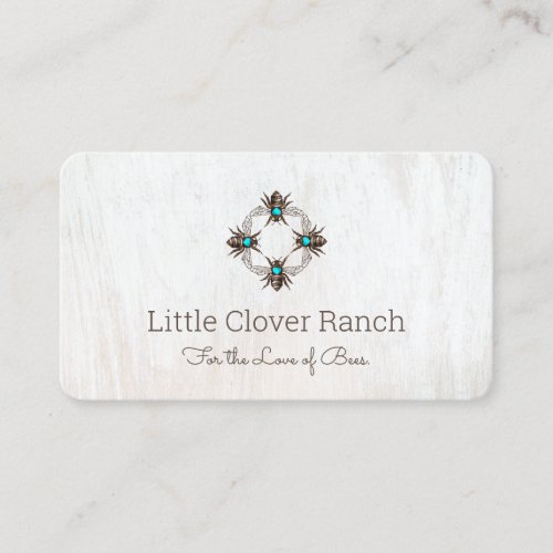 Bee Beekeeper Honeybee Wood Business Card