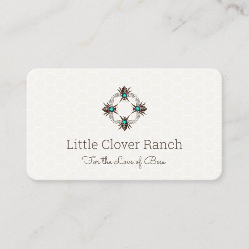 Bee Beekeeper  Honeycomb Business Card