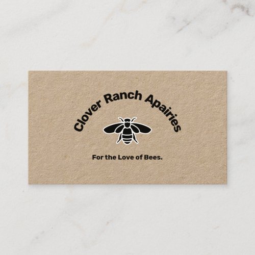 Bee Beekeeping Apairy Bumblebee Logo Nature Business Card