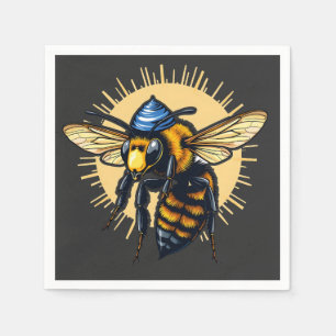 Bee Beekeeping Hanukkah Jewish Kippah Napkins