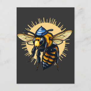 Bee Beekeeping Hanukkah Jewish Kippah Postcard