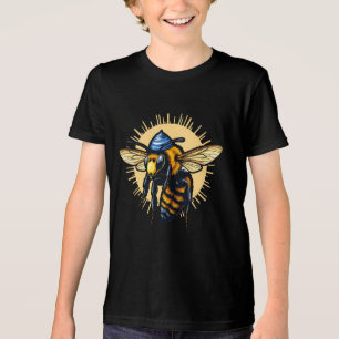 Bee Beekeeping Hanukkah Jewish Kippah Tri-Blend Shirt