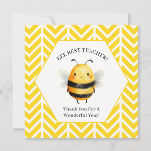 Bee Best Teacher Classroom Invitation Cute bee