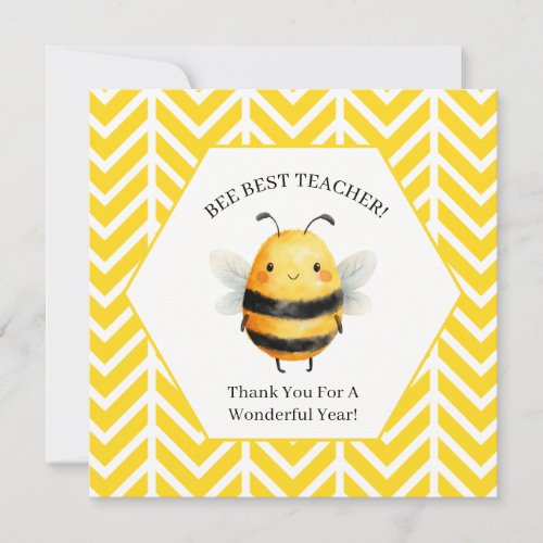 Bee Best Teacher Classroom Invitation | Cute bee
