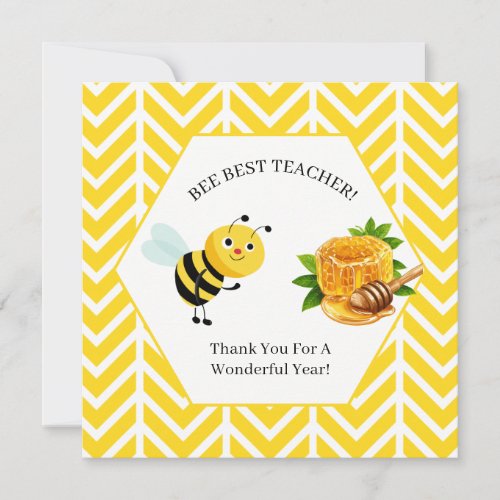 Bee Best Teacher Classroom Invitation | Cute Honey