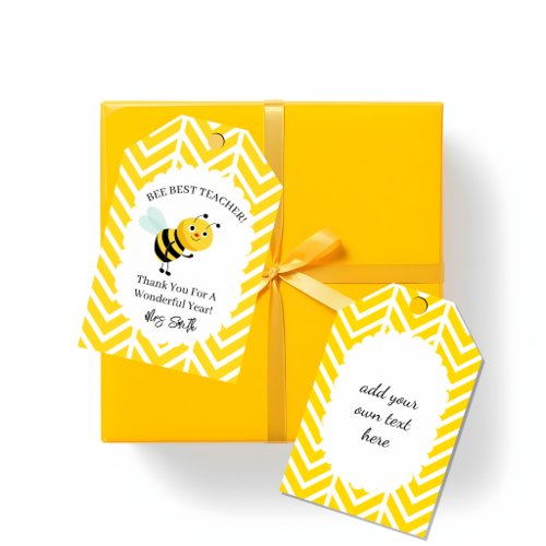 Bee Best Teacher Gift Tags | Cute Honey Bee Class