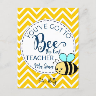 bee best teacher Postcard