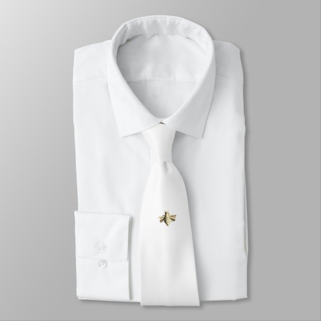 Bee – Biene –white tie – Krawatte (Tied)