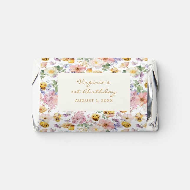 Bee Birthday Candy Favors (Front)