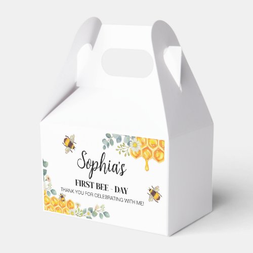 Bee Birthday Favor Box Bumble Bee