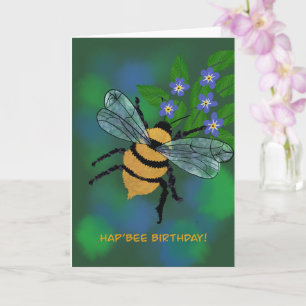 Bee Birthday Folded Greeting Card