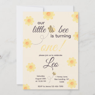 Bee Birthday Invitation