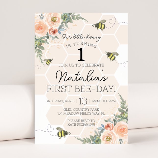 Bee Birthday Invitation (Creator Uploaded)