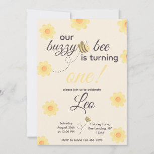 Bee Birthday Invitation