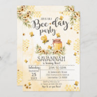 Bee Birthday Invitation Bee Day Party
