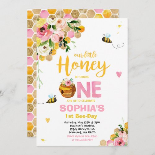 Bee Birthday Invitation Honey Bee Birthday Party
