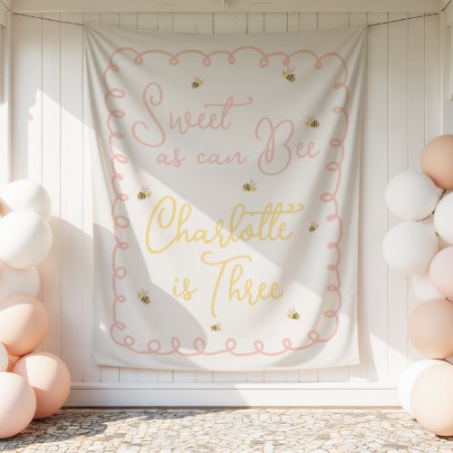 Bee Birthday Invitation - Sweet as Can Bee Tapestry