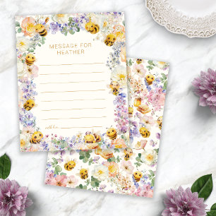 Bee Birthday Message Card