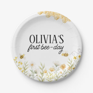 Bee Birthday Paper Plates