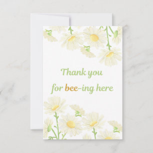 Bee Birthday Thank You Card