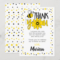 Bee Birthday Thank You Cards