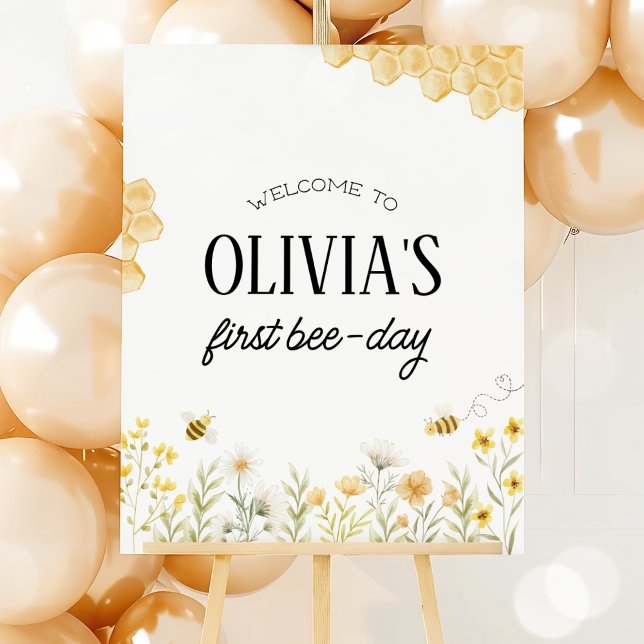 Bee Birthday Welcome Sign (Creator Uploaded)