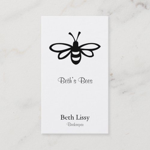 Bee black business card