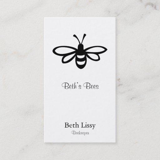 Customizable Bee [black] business card