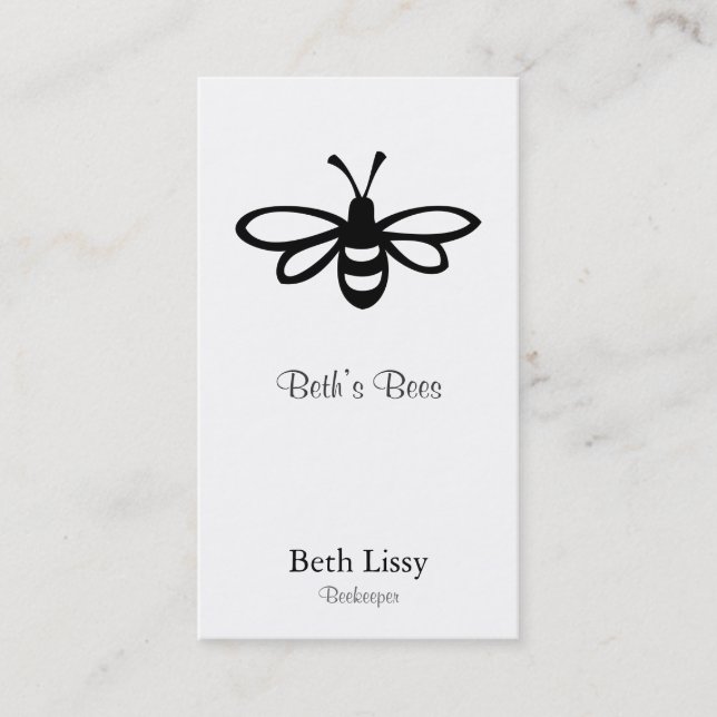 Bee [black] business card (Front)